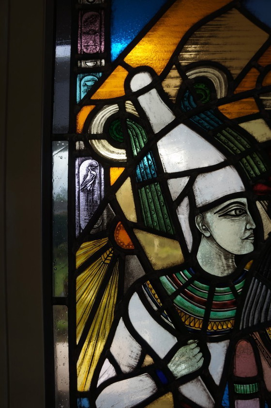 Image 1 of Vetro colorato in espositore appeso.