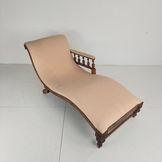 Image 1 of Chaise longue / divano letto antico della fine del XIX secolo - Inghilterra