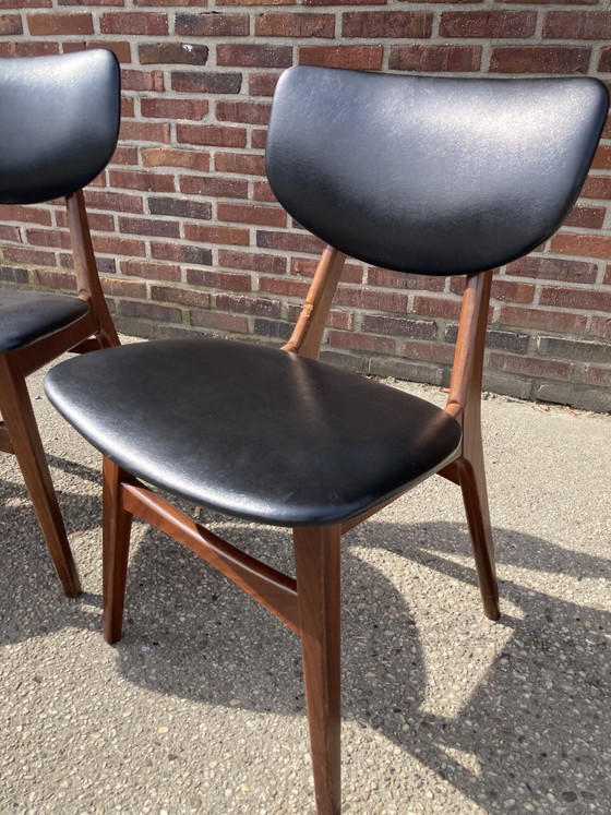 Sedie Teak Design Danese Anni '60 – Sedie da pranzo, Wood, Skai (photo 2 of 6)
