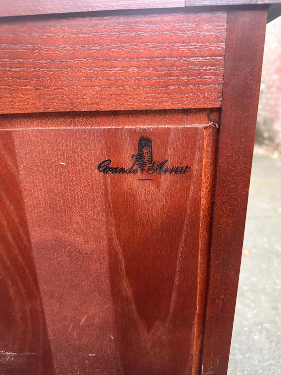 Image 1 of Wijnrood antiek Grande Arredo nachtkastje