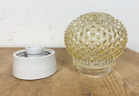 Image 1 of Vintage witte porseleinen plafondlamp, jaren 70