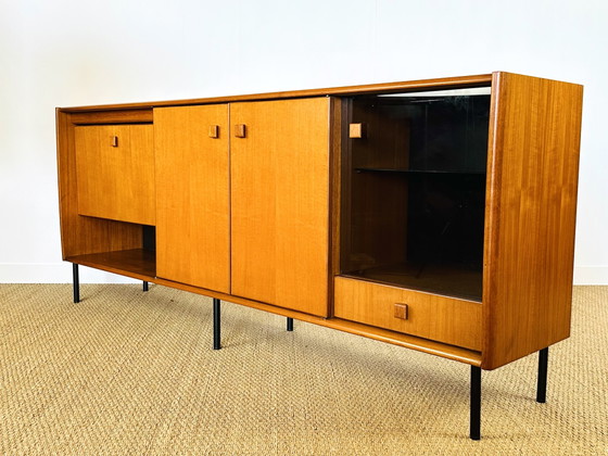Image 1 of Hoge Scandinavische teakhouten dressoir, jaren 60