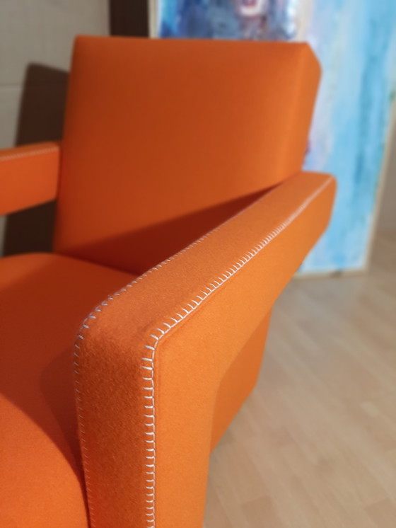 Image 1 of Cassina Utrecht 637 Nuovo mai usato in panno di lana Ruggine arancione (Serie 13L) Punto cavallo