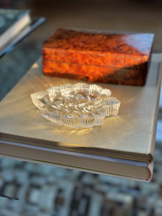 Image 1 of Bol en cristal vintage Cristal d’Arques en forme de feuille
