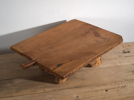 Antique low table in primitive style (c.1920) #14, Side tables, Wood, Brown, Rustic (photo 16 of 21)
