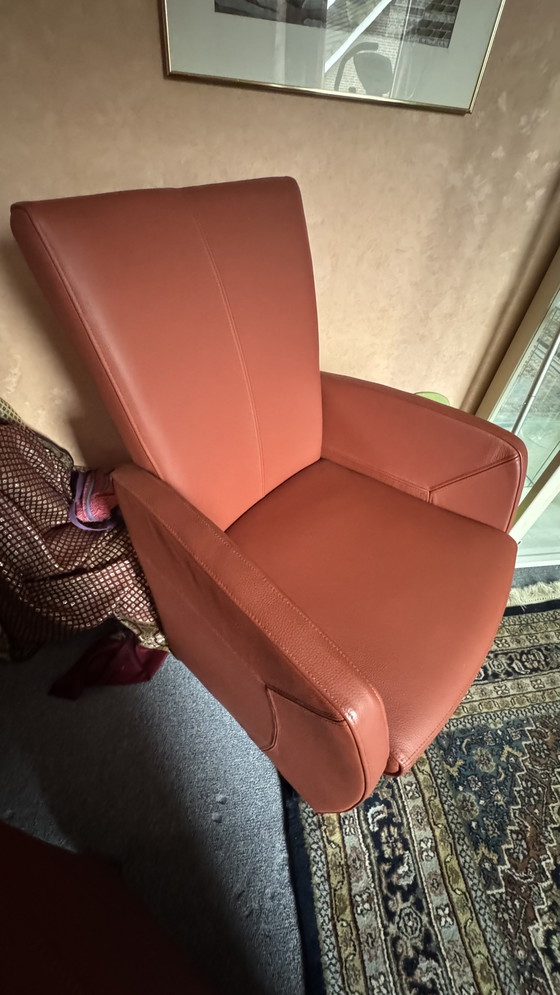 Image 1 of Dining table with 8 leather chairs in my