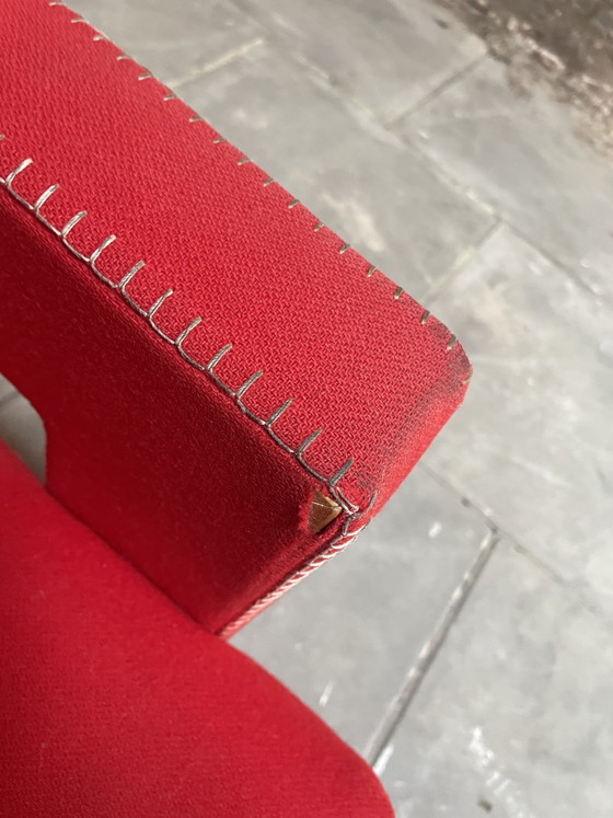 Image 1 of 4 x Rietveld Cassina 637 Utrecht Chair Fauteuil Rood Stof