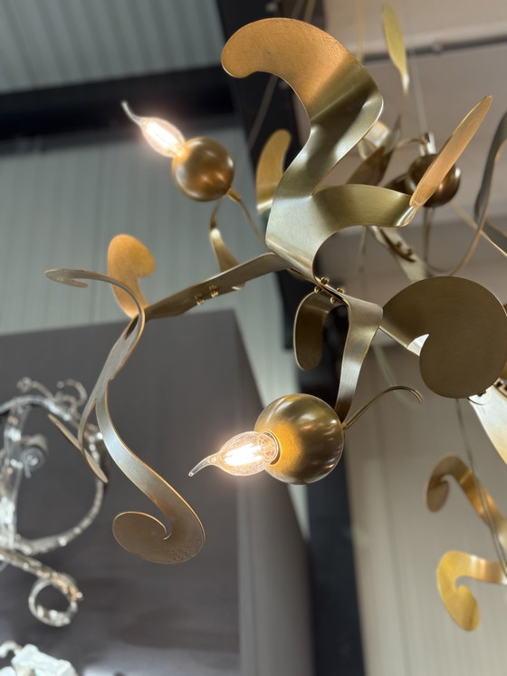 Image 1 of Lampadario Van Egmond Kelp Element in ottone brunito