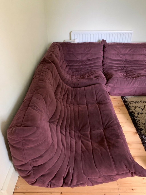 Ligne Roset Ensemble canapé Togo en alcantara aubergine
