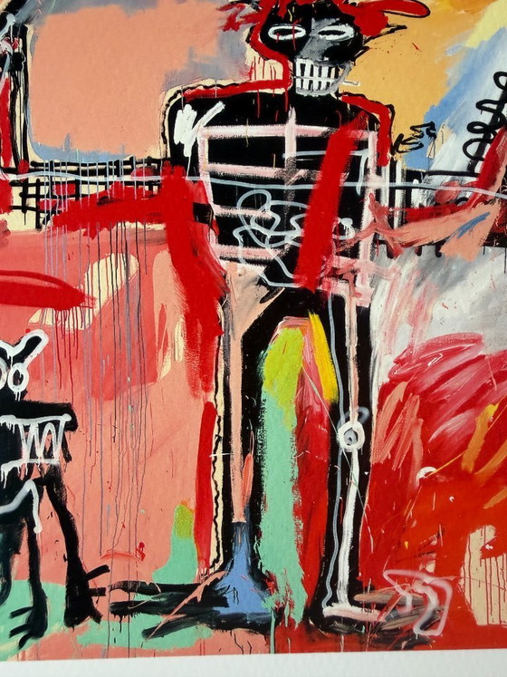Jean Michel Basquiat (1960–1988), Junge und Hund in einer Johnnypump, 1982, Copyright Nachlass von Jean (photo 5 of 6)