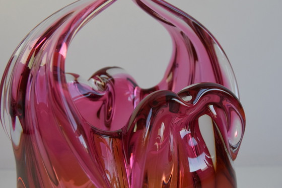 Image 1 of Mid Century Czech Art Glass Mandkom door Josef Hospodka