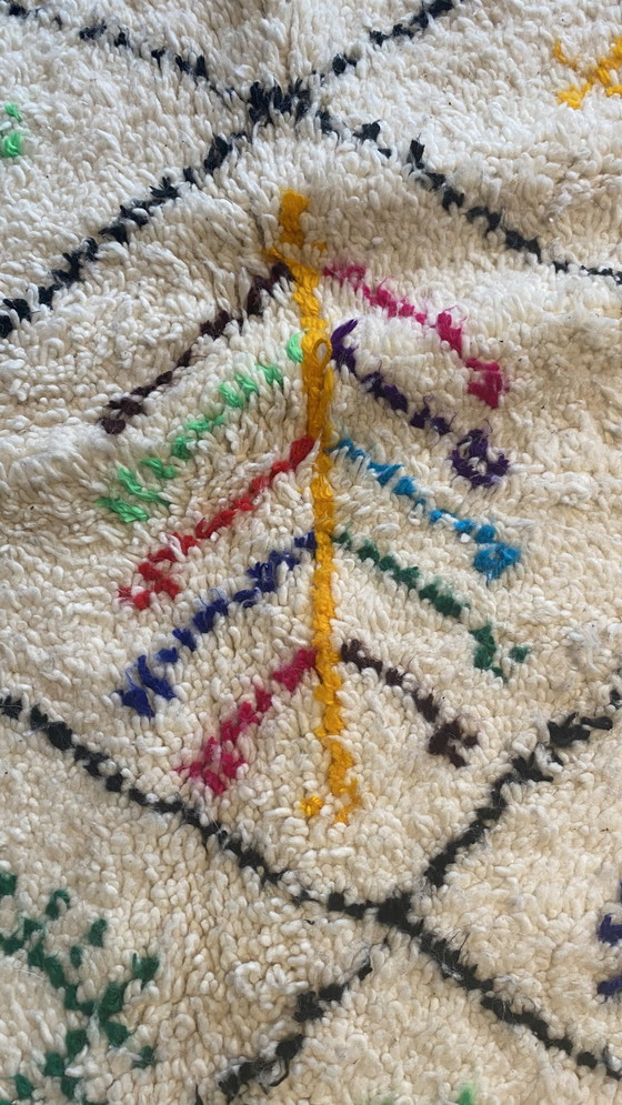 Image 1 of Authentic Handmade Berber Carpet – 100% Wool – 260 x 150 cm – Colorful Beni Ourain Style – Atlas Mountains