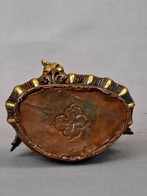 Grüne Tara – Patinierte Bronze – Gold Face – Dekorative Objekte (photo 15 of 18)