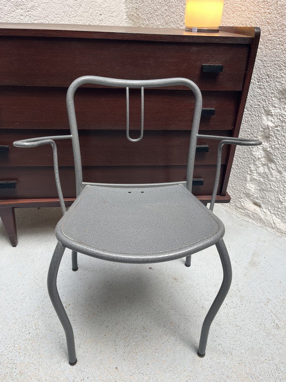 Stalen stoelen uit de jaren 80 – Eetkamerstoelen, Metal (photo 2 of 8)