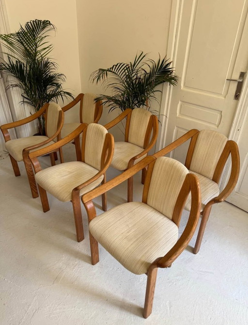 6 chaises en chêne