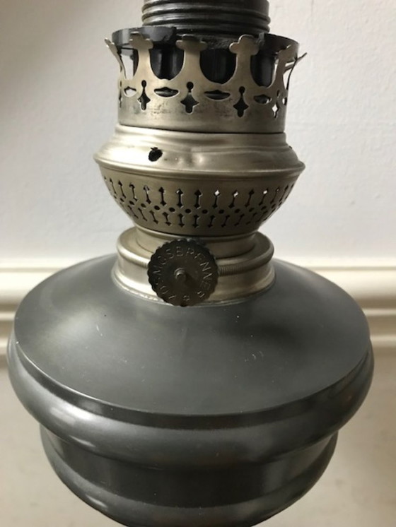 Image 1 of Vintage tafellamp, klassiek model, tin 