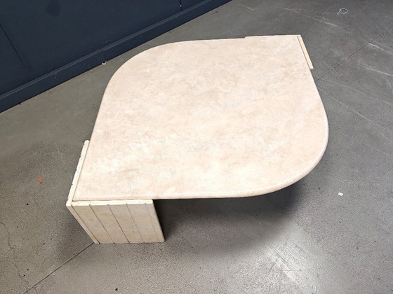 Image 1 of Vintage travertine coffee table by Roche Bobois, 1970s