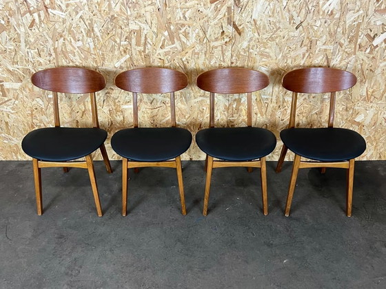 Image 1 of 4x 60er 70er Jahre Teak Stühle Stuhl Dining Chair Danish Modern Design 60s 70s