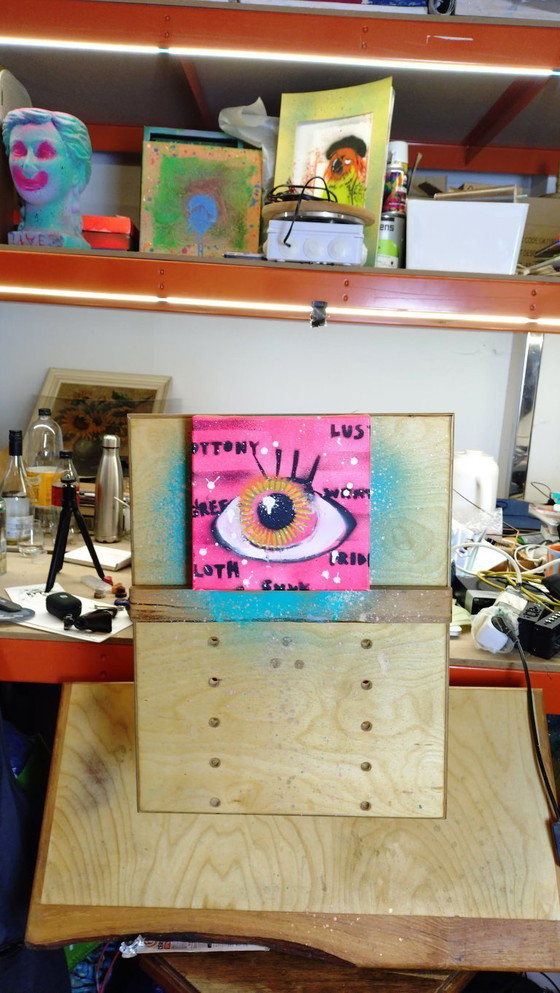 Image 1 of Present - visual philosophy using acrylic graffiti and stencils