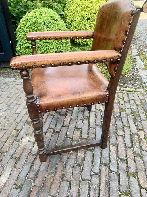 4 Armchairs With Sheepskin and Upholstered With Whipped Feathers