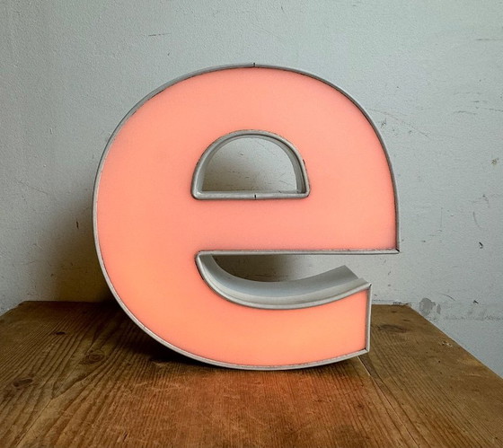 Image 1 of Vintage Illuminated Letter E , 1980s