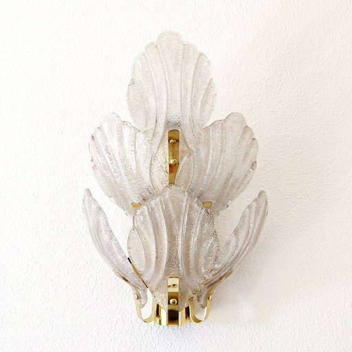 Applique en laiton et Murano, 1960