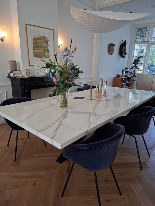 Keramische Eettafel Marmer-Look 280cm x 130cm x 79cm zo goed als nieuw
