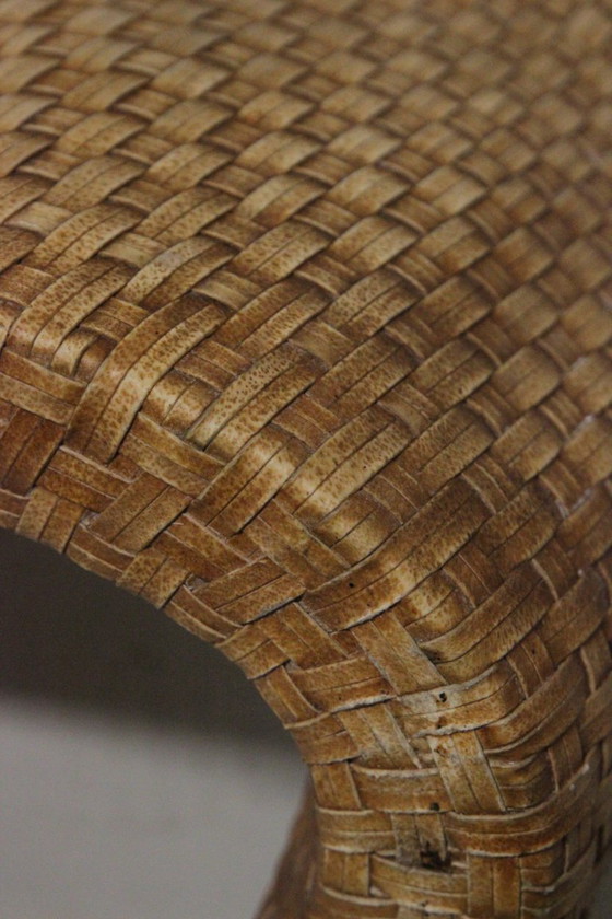 Image 1 of Italian Woven Leather Lounge Chair by Antonio Citterio, 1970s