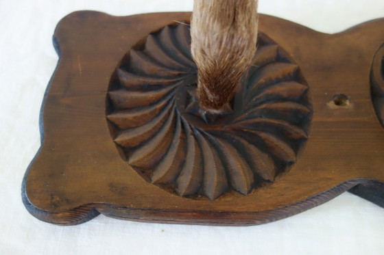 Image 1 of Vintage wall-mounted coat rack with deer hooves, Hautes-Alpes