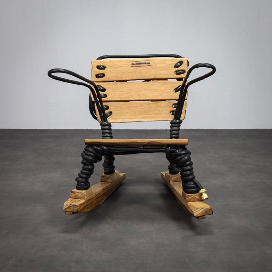Image 1 of Fauteuil à bascule en tuyau d'arrosage, par Sander Bokkinga pour BOK, Pays-Bas, années 2020