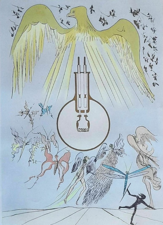 Image 1 of SALVADOR DALÍ- Grabado Original Firmado - “L’Ampoule à Incandescent”