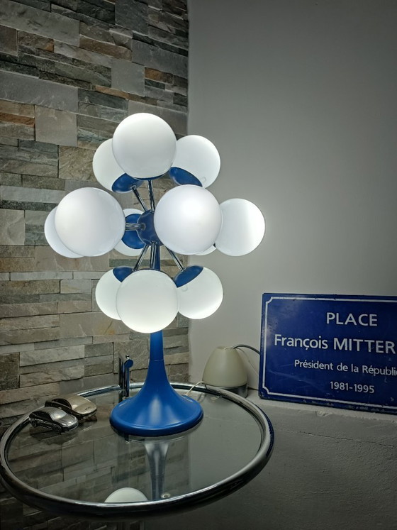 Image 1 of Importante lampada atomica Sputnik con 12 globi, anni '70.