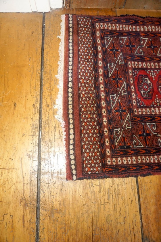 Image 1 of vintage tribal wool rug * afghan baluchi style carpet * geometric nomadic rug * small area rug boho decor