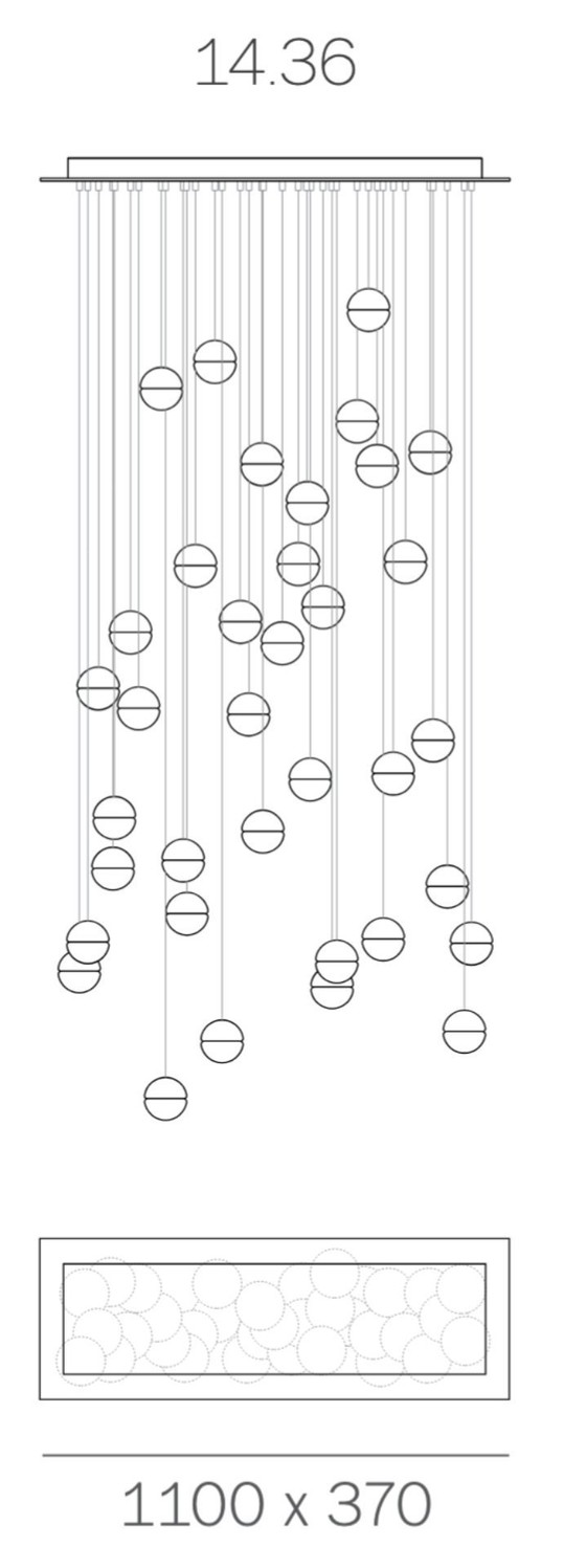 Image 1 of Suspension en verre Bocci 14/36