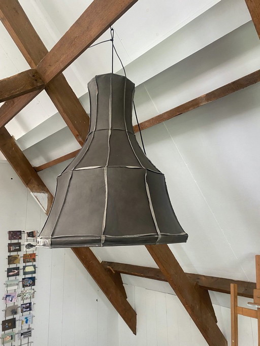 Leather lampshade by Pepe Heykoop for Tiny Miracle Foundation