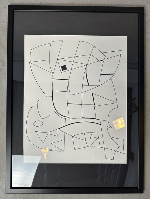 Genummerde zeefdruk - Carlo De Roover - Gesigneerd