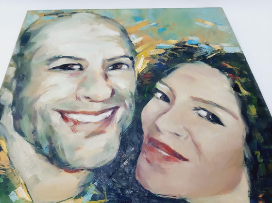 Image 1 of Dipinto ad olio d'epoca su tela, artista sconosciuto