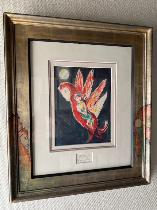 Marc Chagall – "Las mil y una noches" en marco único exclusivo pintado a mano