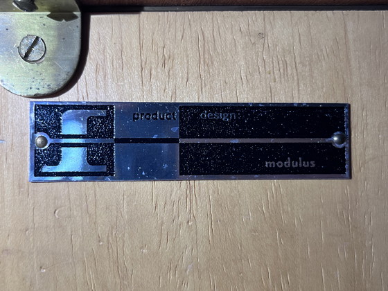 Image 1 of Tall sideboard with teak and brass by William Watting