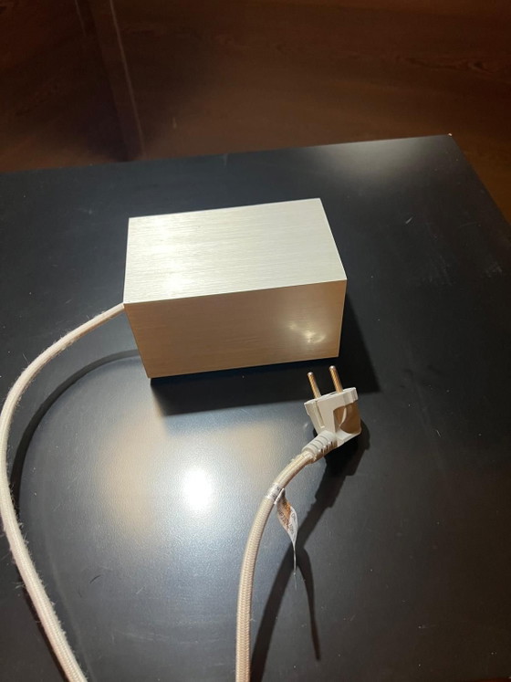 Box lamp - Design House Stockholm, Minimalist Aluminum Table Lamp, Aluminium, Plastic, Silver (photo 10 of 10)
