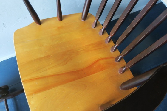 Image 1 of Sillón deslizante de mediados de siglo con reposapiés, década de 1960