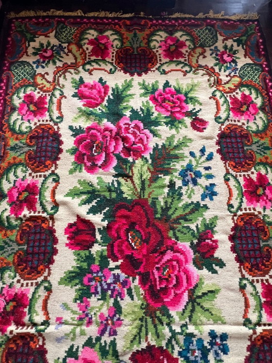 Image 1 of Alfombra kilim de rosas