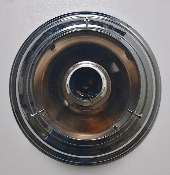 Large Art Deco Ceiling light in very good condition – Chrome, Glass (photo 14 of 19)