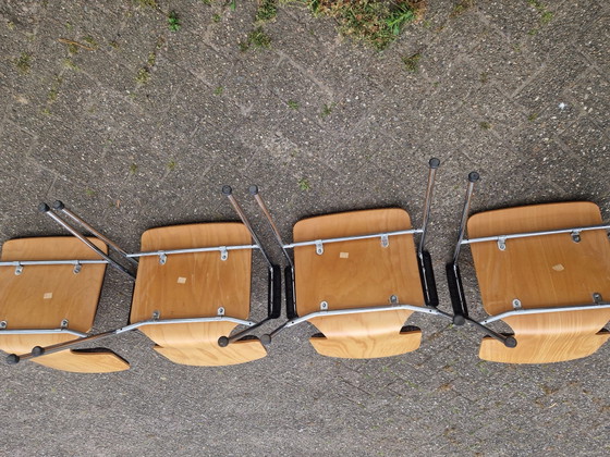 4 vintage 60s chairs – Dining chairs, Plastic, Textile (photo 7 of 8)