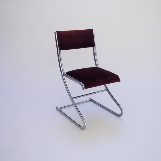 Image 1 of Silla de comedor tubular cromada