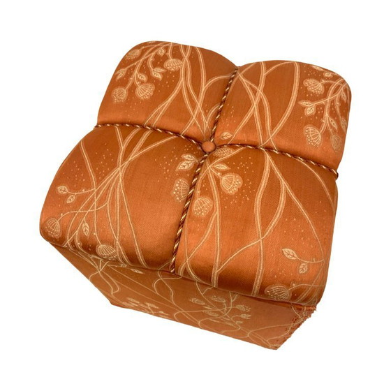 Image 1 of Pouf imbottito con contenitore in stile Art Déco, Germania, anni '40.