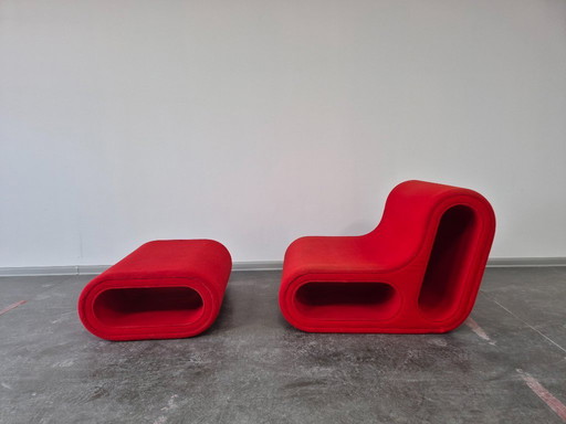 "Other One Lounge Chair" with ottoman by Leif Jörgensen for HAY