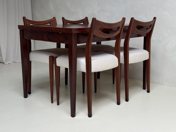 Image 1 of Mid Century Uitschuifbare Eettafel Palissander | 120-198 cm