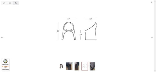 Silla Slide Amélie - gris elefante