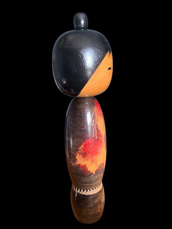 Image 1 of Kokeshi d'arte giapponese Sato Kōson (1978) 35 cm fatto a mano e firmato